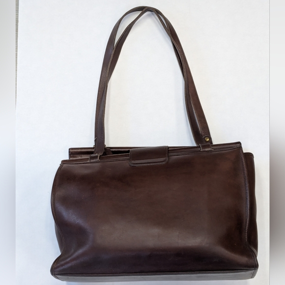 Vintage Coach Brown Leather Tote Bag - Picture 2 of 16